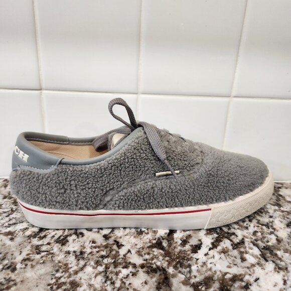 Coach Citysole Fleece Skate Shoe Sneaker C5928 Gray Grey 7.5B - Picture 8 of 15